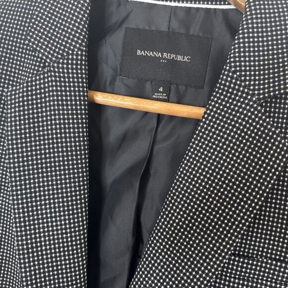 Banana Republic Womens Size: 4 Mini Check Color Geometric Blazer - Picture 2 of 16